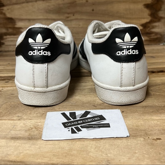 Adidas Super Star white black sneakers shoes - Picture 6 of 8